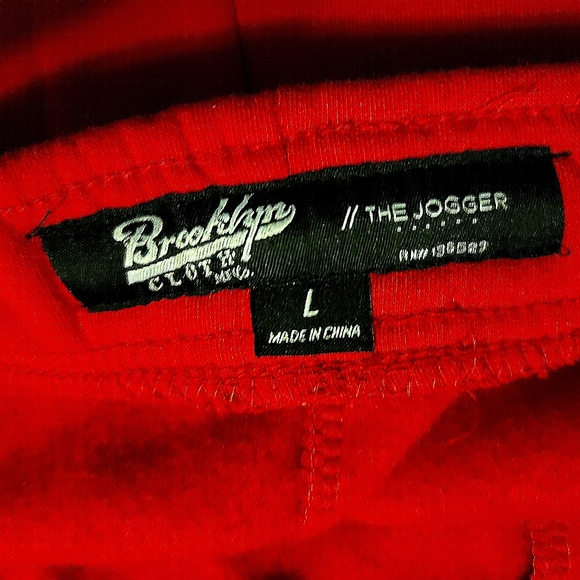 Brooklyn Cloth The Jogger Red Large - Picture 3 of 3